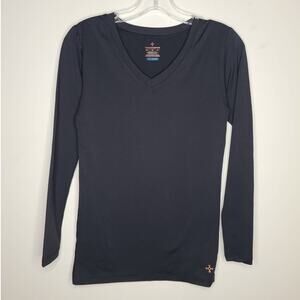 Tommie Copper black long sleeve v-neck shirt - medium